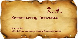Keresztessy Asszunta névjegykártya